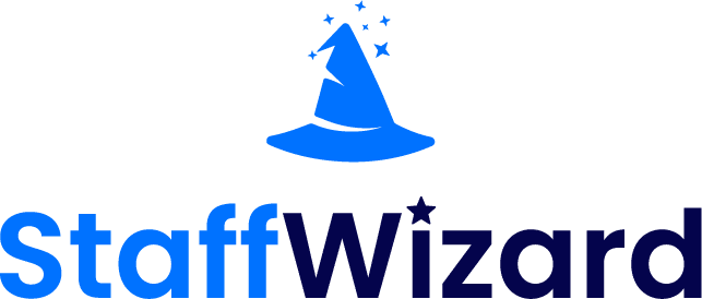 StaffWizard logo and text